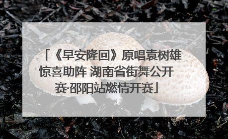 《早安隆回》原唱袁树雄惊喜助阵 湖南省街舞公开赛·邵阳站燃情开赛