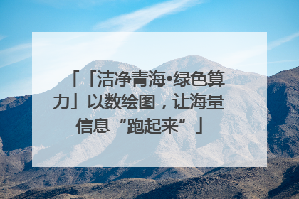 「洁净青海•绿色算力」以数绘图，让海量信息“跑起来”
