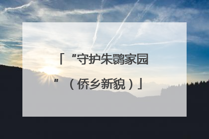 “守护朱鹮家园”（侨乡新貌）