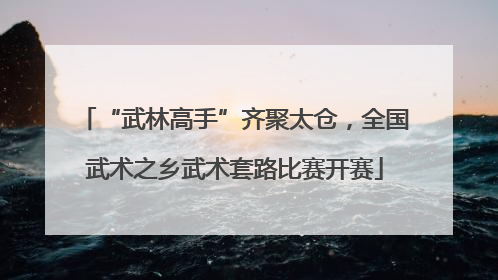 “武林高手”齐聚太仓，全国武术之乡武术套路比赛开赛
