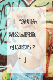 “深圳东湖公园的鱼可以吃吗？”