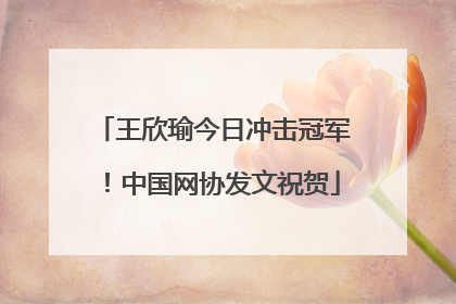 王欣瑜今日冲击冠军！中国网协发文祝贺