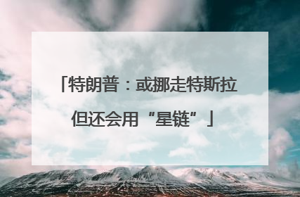 特朗普：或挪走特斯拉 但还会用“星链”