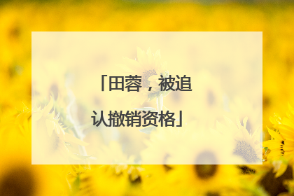 田蓉，被追认撤销资格