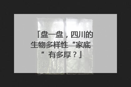 盘一盘，四川的生物多样性“家底”有多厚？