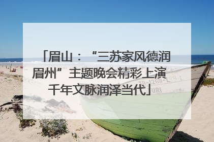 眉山：“三苏家风德润眉州”主题晚会精彩上演千年文脉润泽当代