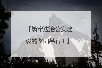 筑牢法治公安建设的坚固基石！