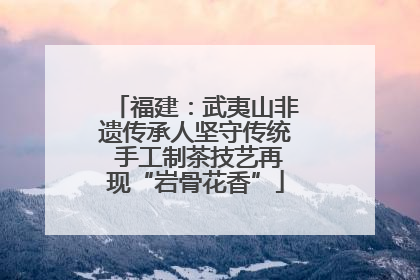福建：武夷山非遗传承人坚守传统 手工制茶技艺再现“岩骨花香”