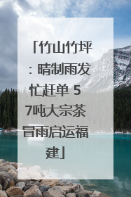 竹山竹坪：晴制雨发忙赶单 57吨大宗茶冒雨启运福建