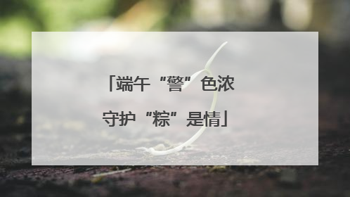 端午“警”色浓 守护“粽”是情