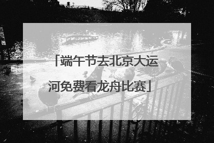 端午节去北京大运河免费看龙舟比赛