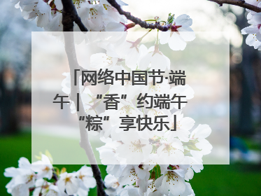 网络中国节·端午｜“香”约端午 “粽”享快乐