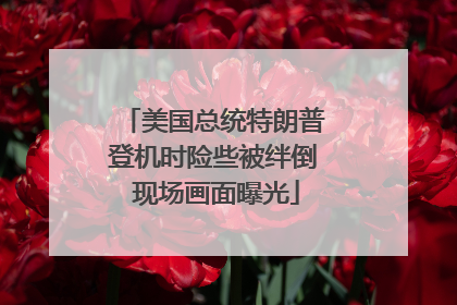 美国总统特朗普登机时险些被绊倒 现场画面曝光