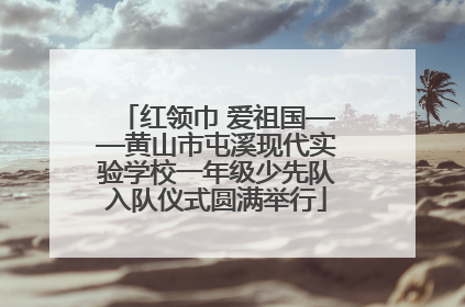 红领巾 爱祖国——黄山市屯溪现代实验学校一年级少先队入队仪式圆满举行