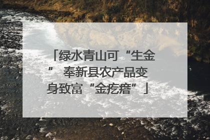 绿水青山可“生金” 奉新县农产品变身致富“金疙瘩”