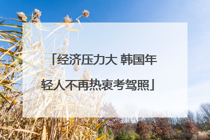 经济压力大 韩国年轻人不再热衷考驾照