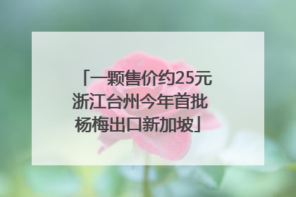 一颗售价约25元 浙江台州今年首批杨梅出口新加坡