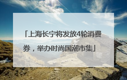 上海长宁将发放4轮消费券，举办时尚国潮市集