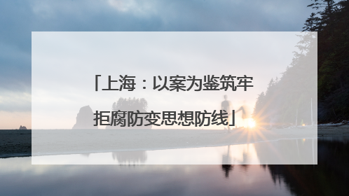 上海：以案为鉴筑牢拒腐防变思想防线