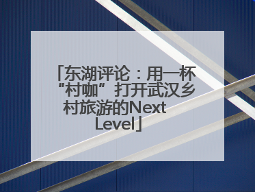 东湖评论：用一杯“村咖”打开武汉乡村旅游的Next Level
