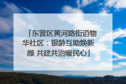 东营区黄河路街道物华社区：银龄互助焕新颜 共建共治暖民心