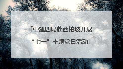 中建四局赴西柏坡开展“七一”主题党日活动