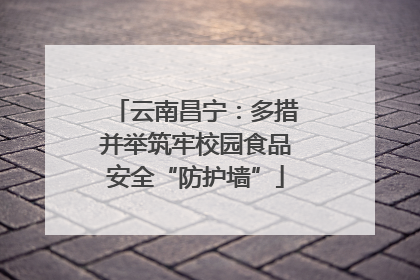 云南昌宁：多措并举筑牢校园食品安全“防护墙”