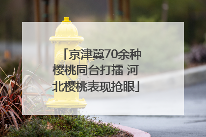 京津冀70余种樱桃同台打擂 河北樱桃表现抢眼