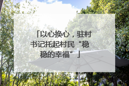 以心换心，驻村书记托起村民“稳稳的幸福”