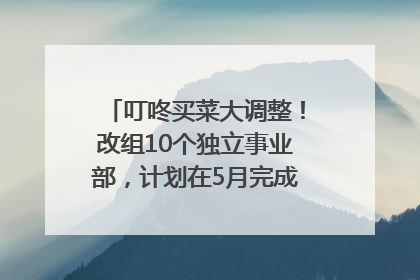 叮咚买菜大调整！改组10个独立事业部，计划在5月完成App端全面改版