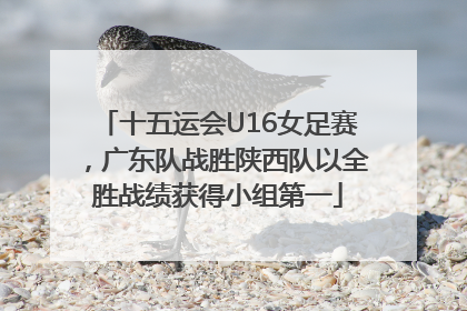 十五运会U16女足赛，广东队战胜陕西队以全胜战绩获得小组第一
