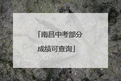 南昌中考部分成绩可查询