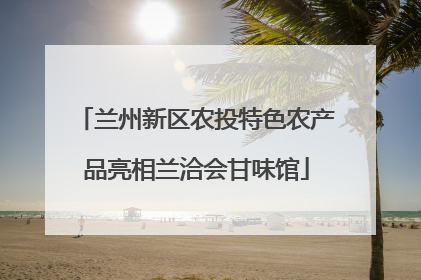 兰州新区农投特色农产品亮相兰洽会甘味馆