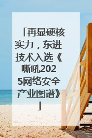再显硬核实力，东进技术入选《嘶吼2025网络安全产业图谱》