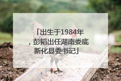 出生于1984年，彭韬出任湖南娄底新化县委书记
