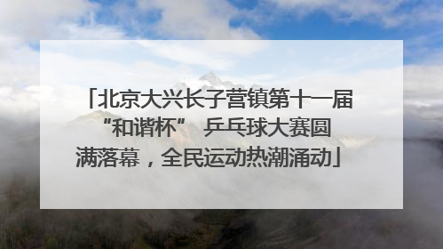 北京大兴长子营镇第十一届 “和谐杯” 乒乓球大赛圆满落幕，全民运动热潮涌动