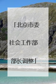 北京市委社会工作部部长调整