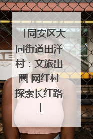 同安区大同街道田洋村：文旅出圈 网红村探索长红路