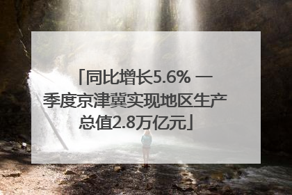同比增长5.6% 一季度京津冀实现地区生产总值2.8万亿元