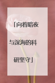向着暗夜与深海的科研坚守