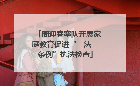 周迎春率队开展家庭教育促进“一法一条例”执法检查
