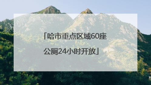哈市重点区域60座公厕24小时开放