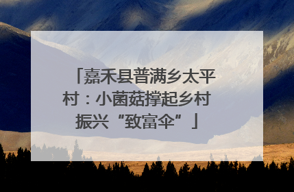 嘉禾县普满乡太平村：小菌菇撑起乡村振兴“致富伞”