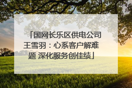 国网长乐区供电公司王雪羽：心系客户解难题 深化服务创佳绩
