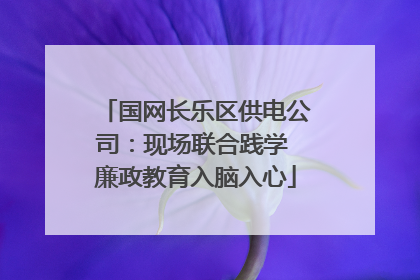 国网长乐区供电公司：现场联合践学 廉政教育入脑入心