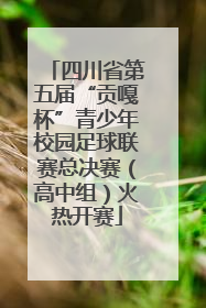 四川省第五届“贡嘎杯”青少年校园足球联赛总决赛（高中组）火热开赛