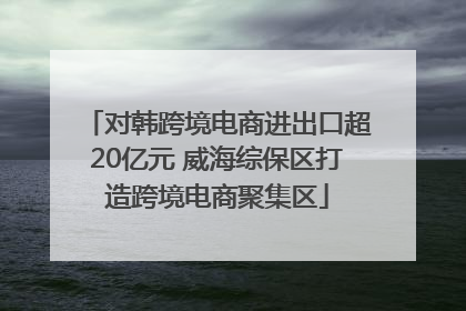 对韩跨境电商进出口超20亿元 威海综保区打造跨境电商聚集区
