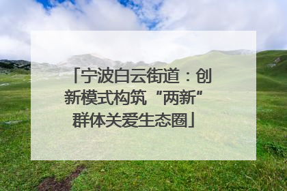 宁波白云街道：创新模式构筑“两新”群体关爱生态圈