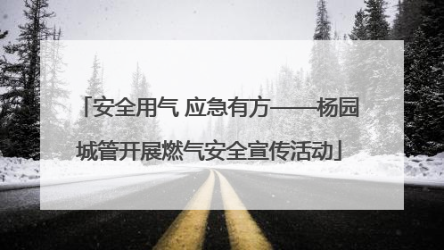 安全用气 应急有方——杨园城管开展燃气安全宣传活动