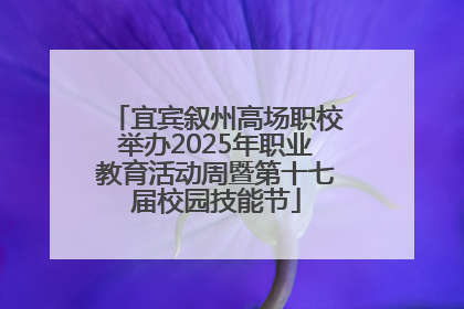 宜宾叙州高场职校举办2025年职业教育活动周暨第十七届校园技能节